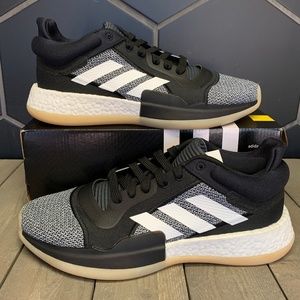 Adidas Marquee Boost Low Black Gum Basketball Shoe